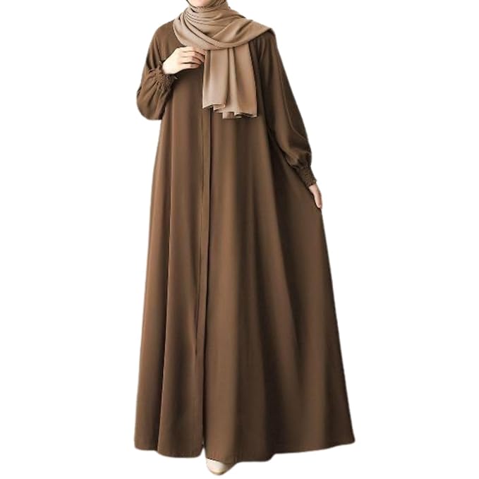 Front Open Zipper Abaya