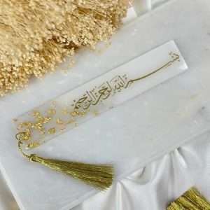 Premium Islamic resin bookmark with personalized design, featuring intricate details, perfect for book lovers, teachers, and readers. Ideal gift to elevate the reading experience.