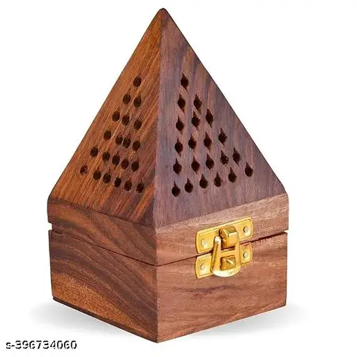 Wooden pyramid incense holder for agarbatti and dhoop
