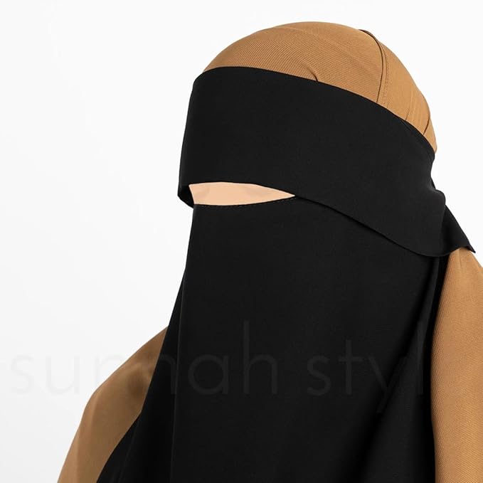 Women's Fidoush Fabric fashion Nosepiece One Layer Saudi Niqab for Muslim Women Girl Niqab for women