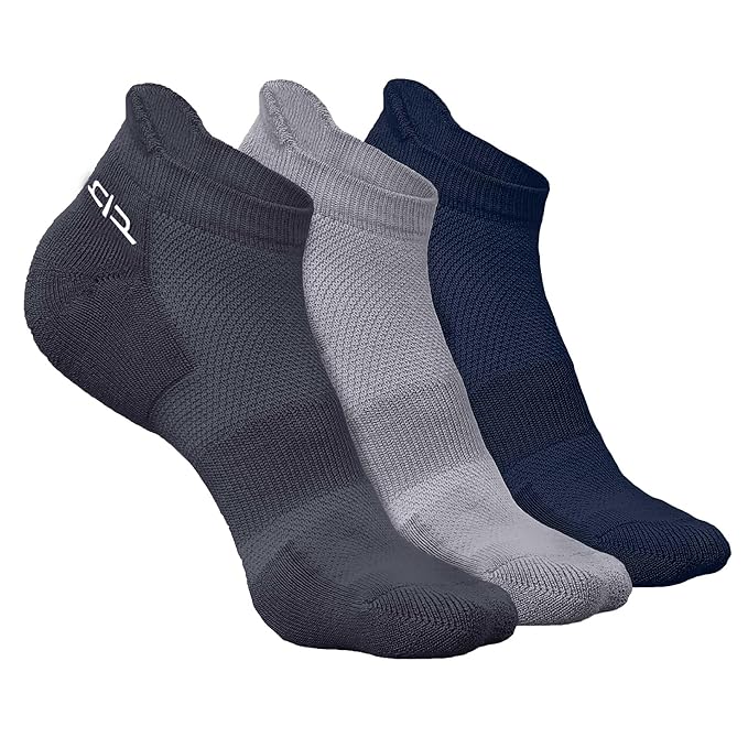 HEELIUM Bamboo Socks for Men | Ankle Length | Odour-Free & Breathable | Padded Base & Anti-bacterial | 3X Softer than Cotton Socks