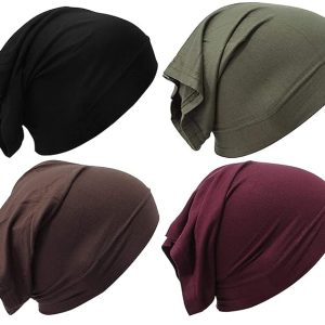 PAROPKAR Under Scarf Hijab Cap Bandana Head Wrap Solid Color Hijab Tube Unisex Stretch Dreadlocks Cap Neck Cover