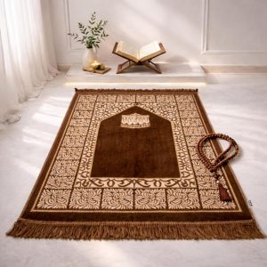 Premium velvet prayer mat Janamaz for men and women