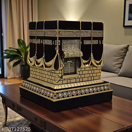 Day Creation Kaaba Sharif Showpiece – Islamic Decorative Model of Makkah Madina | Muslim Gift for Home, Office, Mosque Decor | Symbol of Peace & Unity